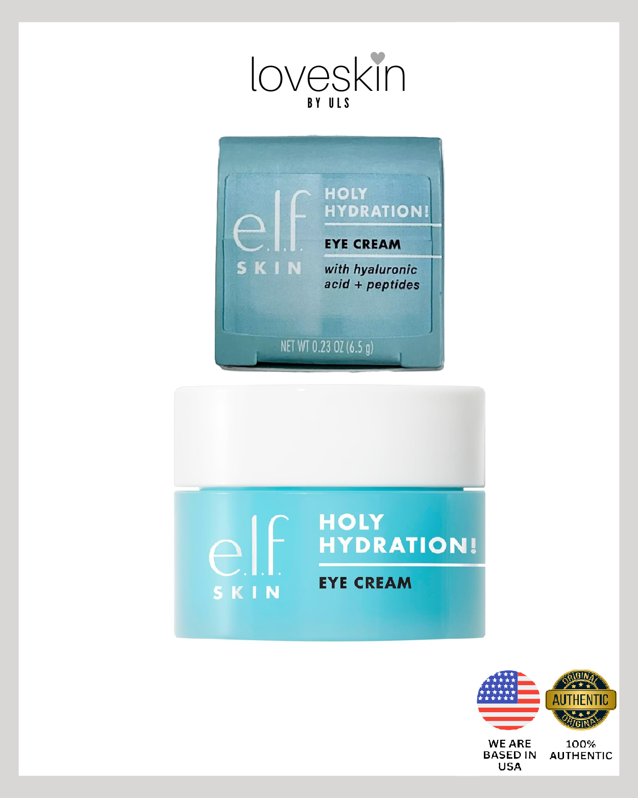 e.l.f Holy Hydration Eye Cream with Hyaluronic Acid (Size: 6.5g/0.23oz)