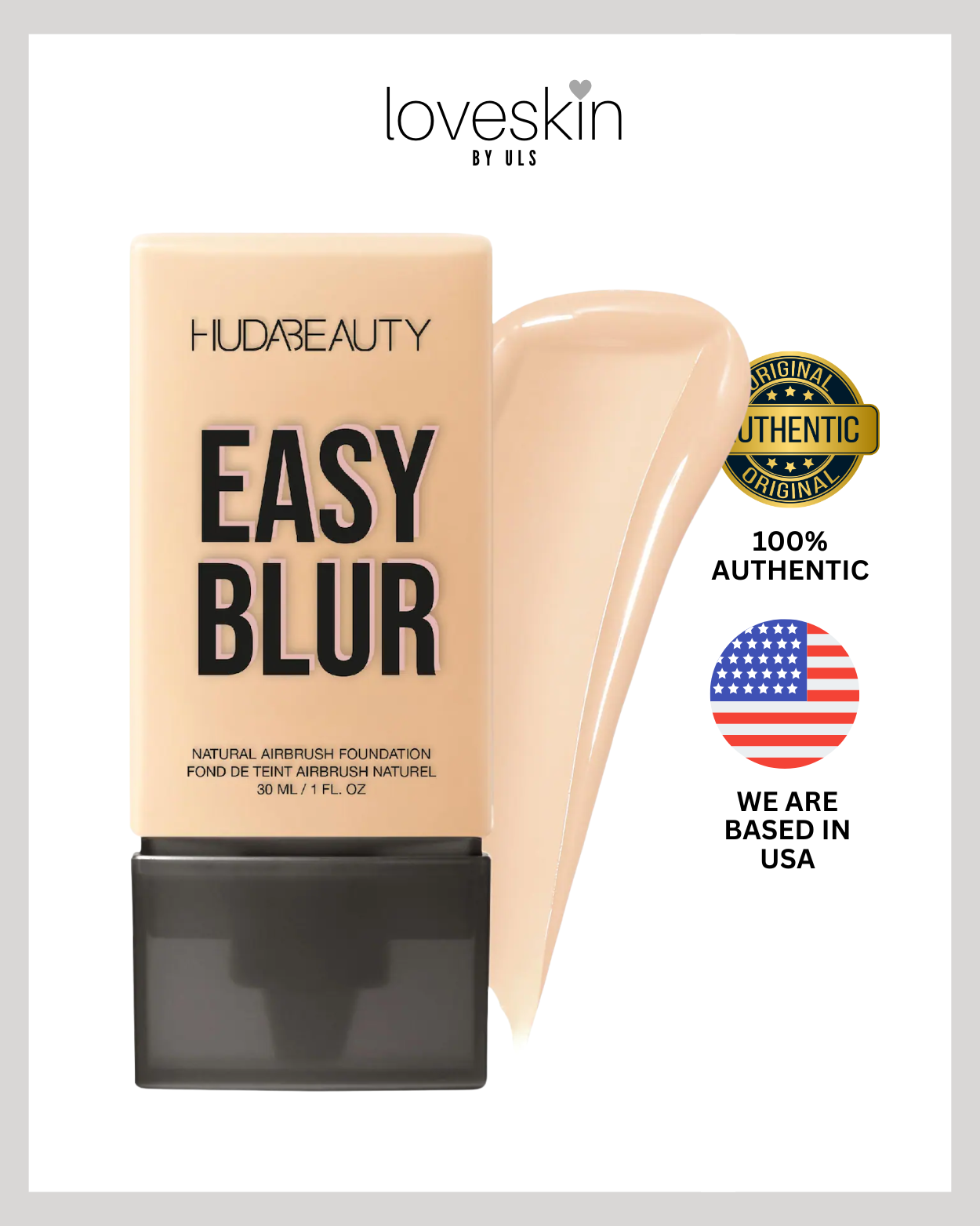 HUDA BEAUTY  Easy Blur Natural Airbrush Foundation with Niacinamide