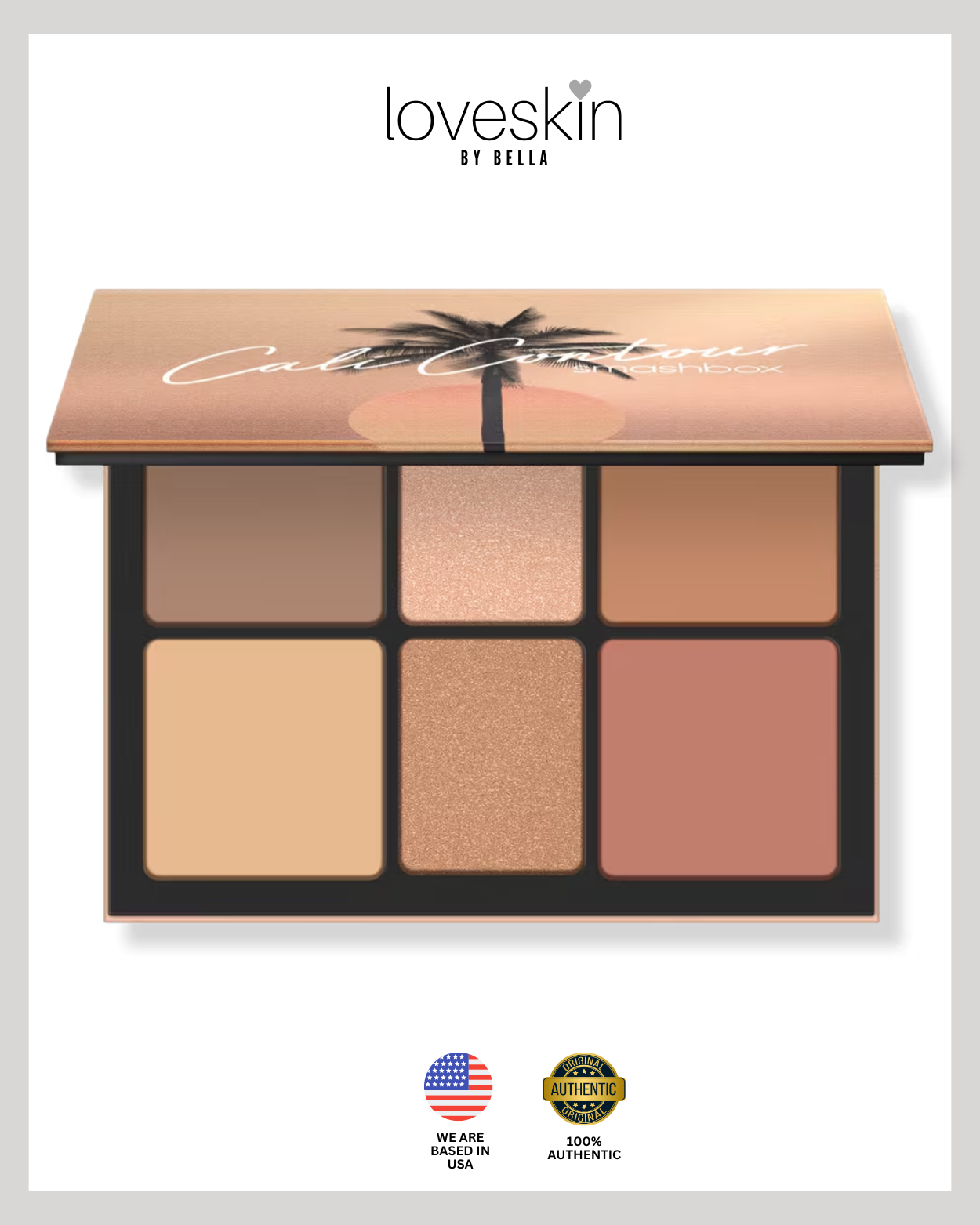 Smashbox Cali Contour Blush, Highlighter, & Bronzer Face Palette | Code: Light/Medium