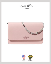 [100% Authentic ✅ or Money Back Guaranteed] Madison Textured Patent Leather Willow Medium Convertible Crossbody (KN238)