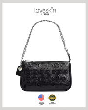 [100% Authentic ✅ or Money Back Guaranteed] Nolita 19 In Signature Leather With Heart Charm in Pebbled leather/Gold/Black (CDY97)