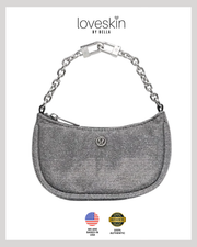 Lululemon City Essentials Nano Shoulder Bag Glitter in Dark Silver