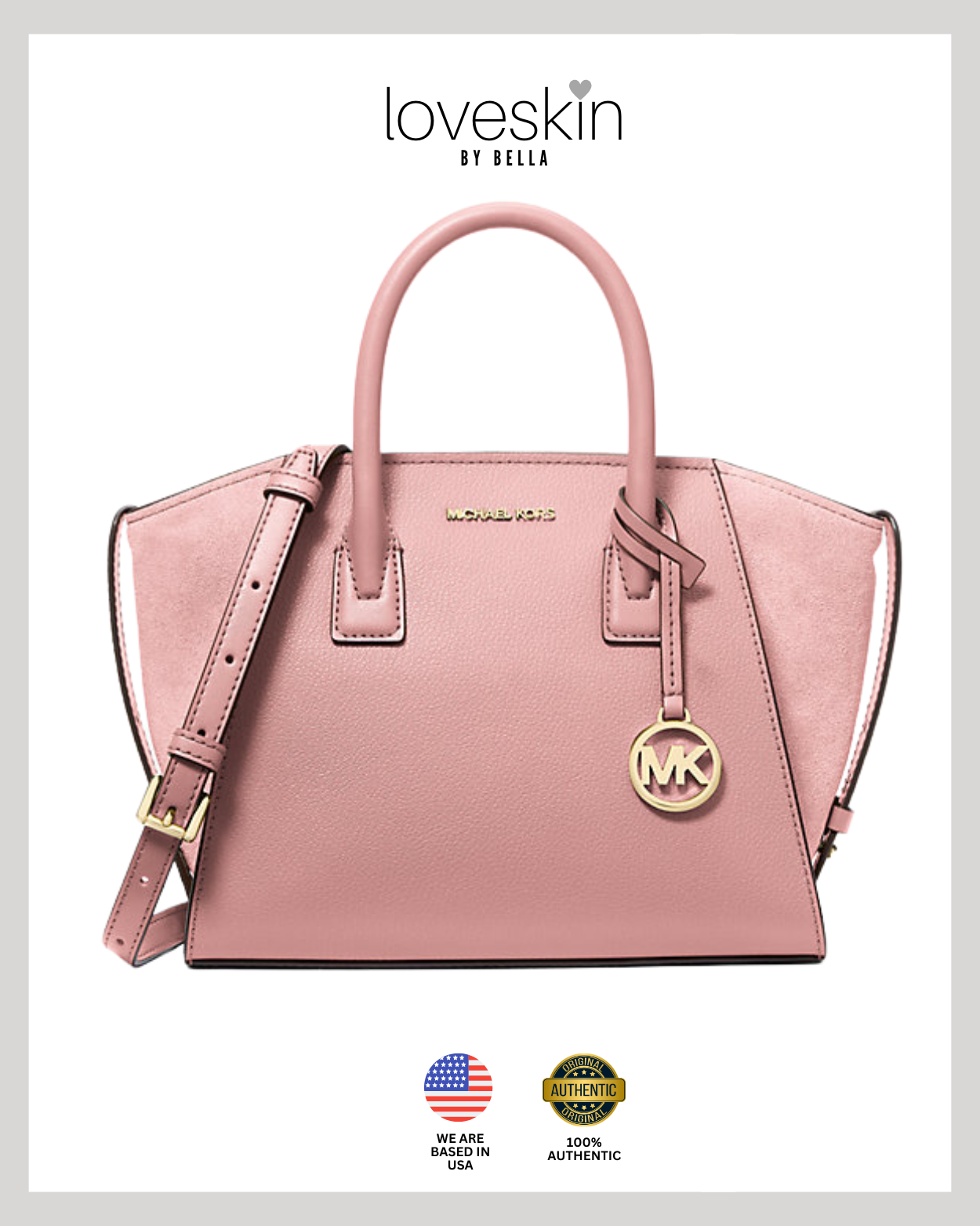 [100% Authentic ✅ or Money Back Guaranteed] Avril Small Pebbled Leather Satchel (35F4G4VS1L)