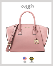 [100% Authentic ✅ or Money Back Guaranteed] Avril Small Pebbled Leather Satchel (35F4G4VS1L)