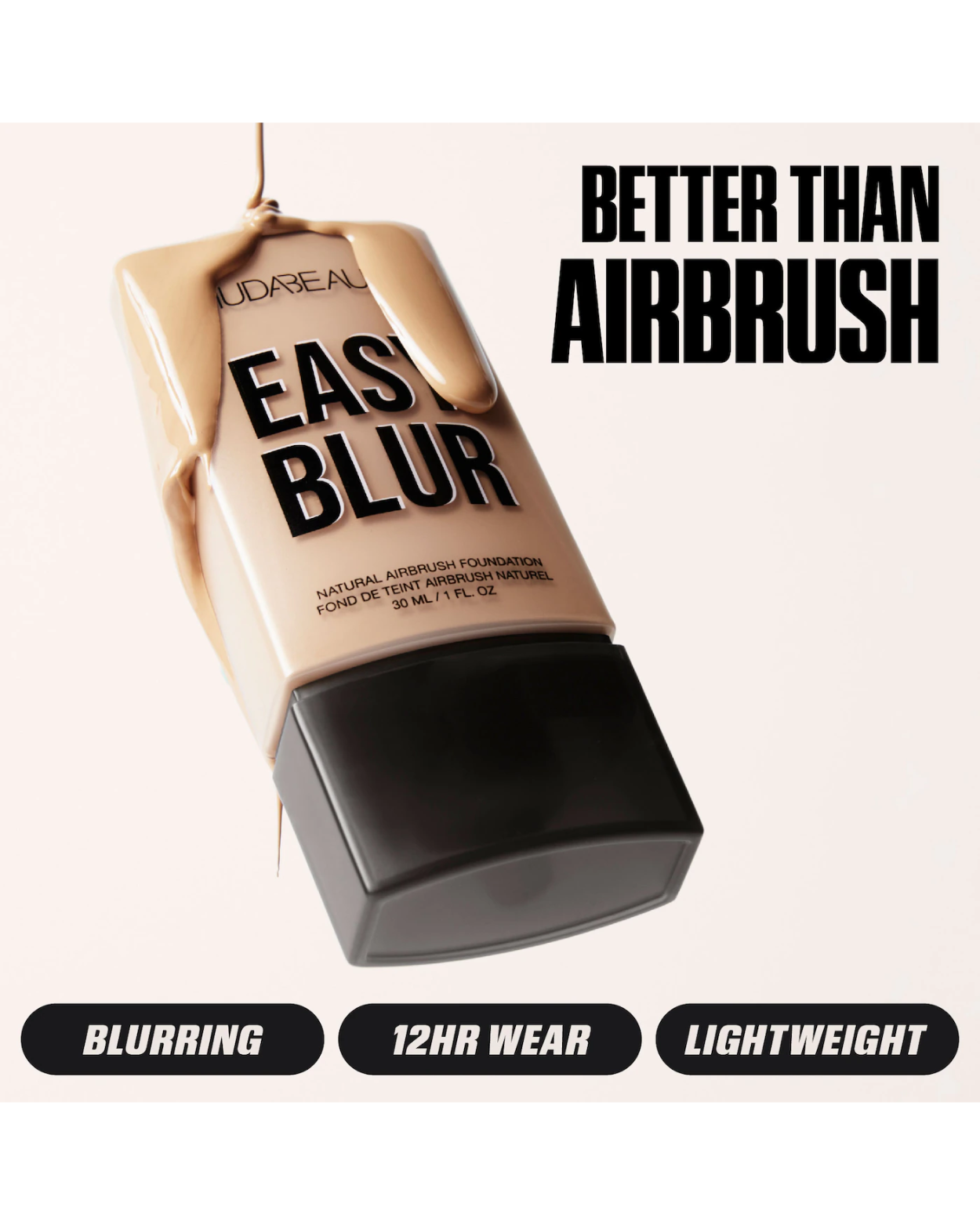 HUDA BEAUTY  Easy Blur Natural Airbrush Foundation with Niacinamide