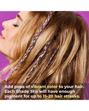 Hally Hair Shade Stix, Patent-Pending Temporary Hair Makeup, Purple, 10 ml