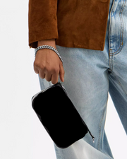 [100% Authentic ✅ or Money Back Guaranteed] Nolita 19 In Signature Leather With Heart Charm in Pebbled leather/Gold/Black (CDY97)