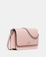 [100% Authentic ✅ or Money Back Guaranteed] Madison Textured Patent Leather Willow Medium Convertible Crossbody (KN238)
