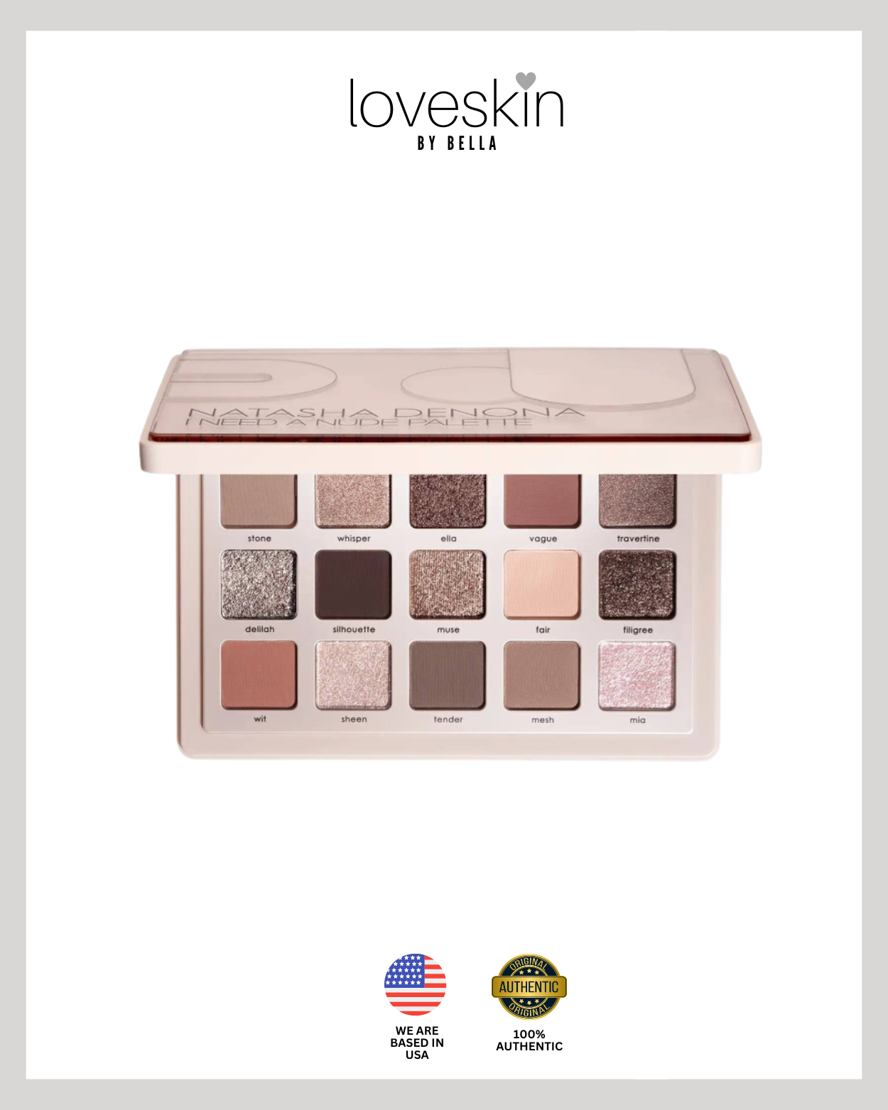 (Incoming Stock: ETA 30 Days) NATASHA DENONA I NEED A  N U D E  EYESHADOW PALET TE