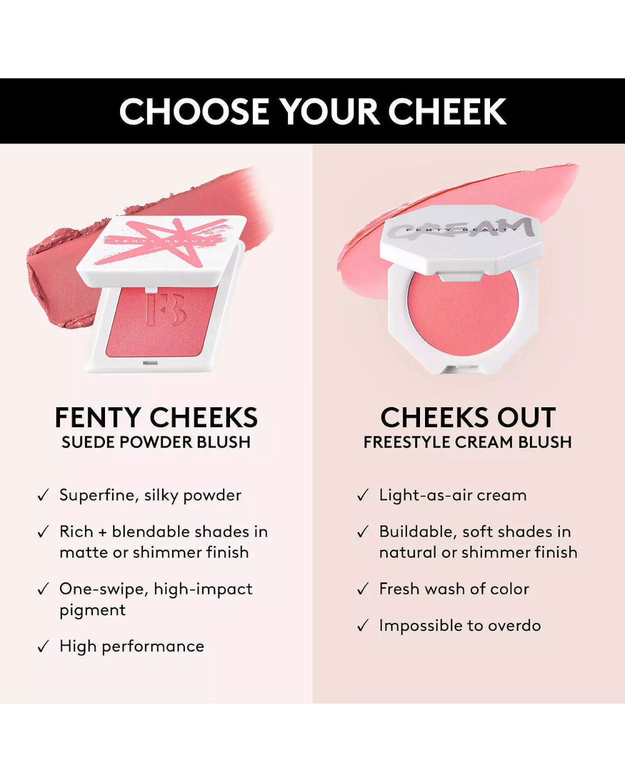 FENTY BEAUTY by Rihanna Cheeks Out Freestyle Cream Blush