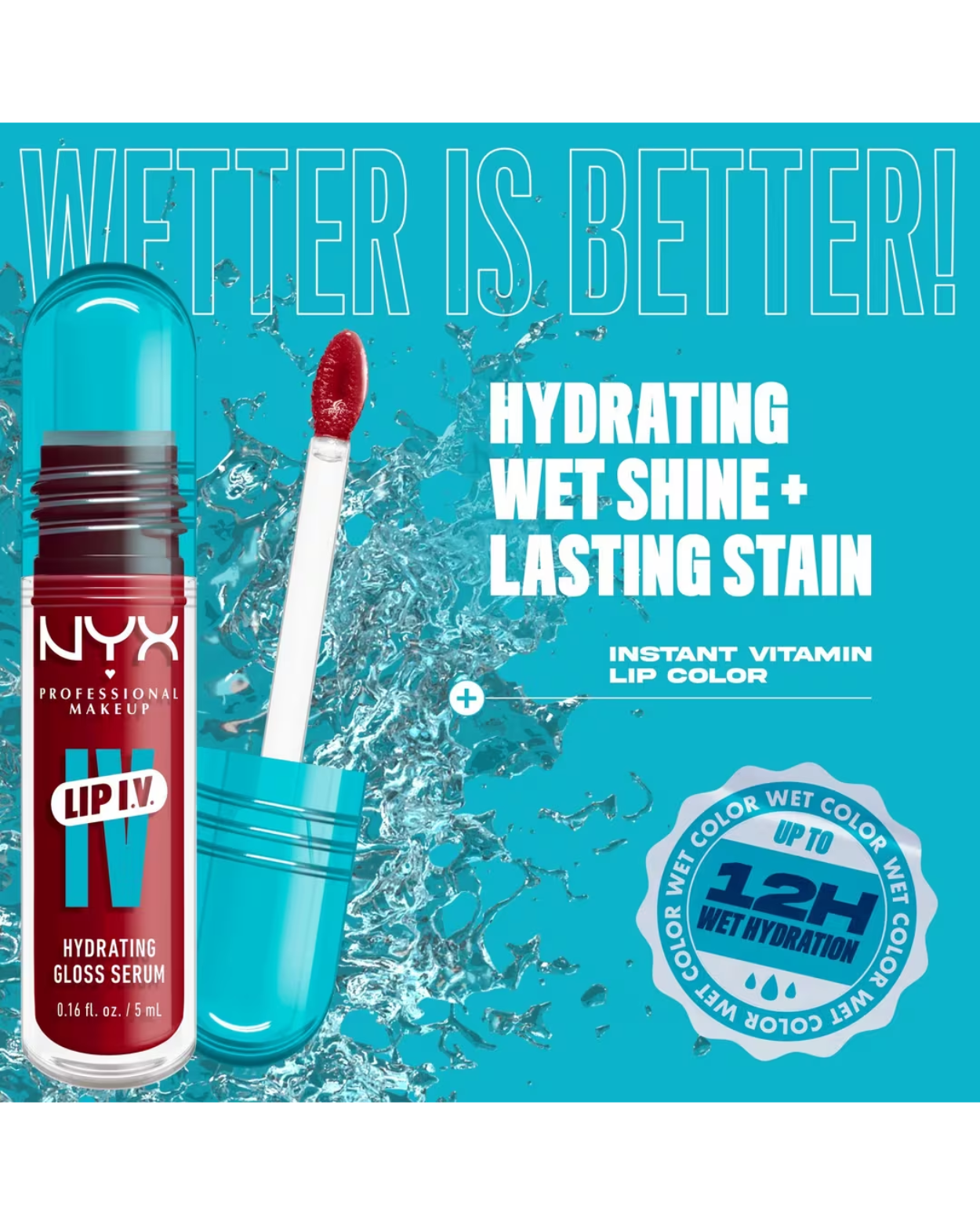 NYX Professional Makeup Lip IV Hydrating Gloss Stain (Size: 0.16 oz / 5ml)