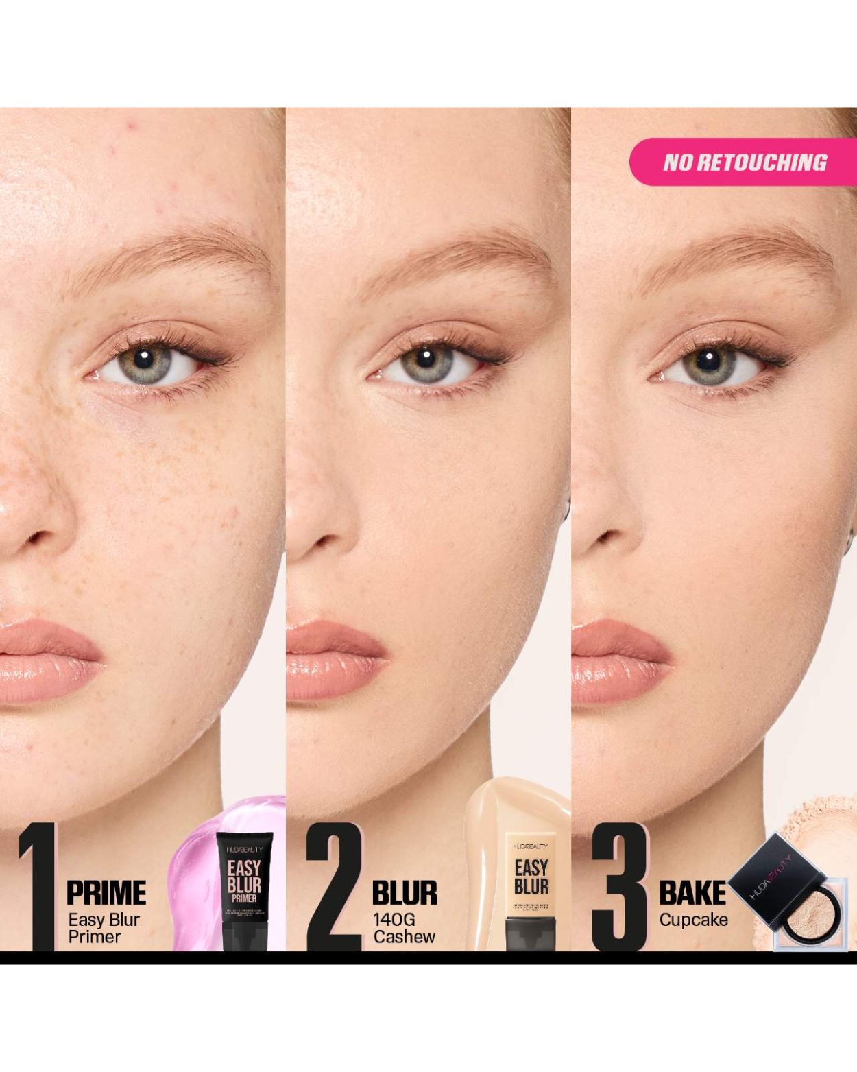 HUDA BEAUTY  Easy Blur Natural Airbrush Foundation with Niacinamide