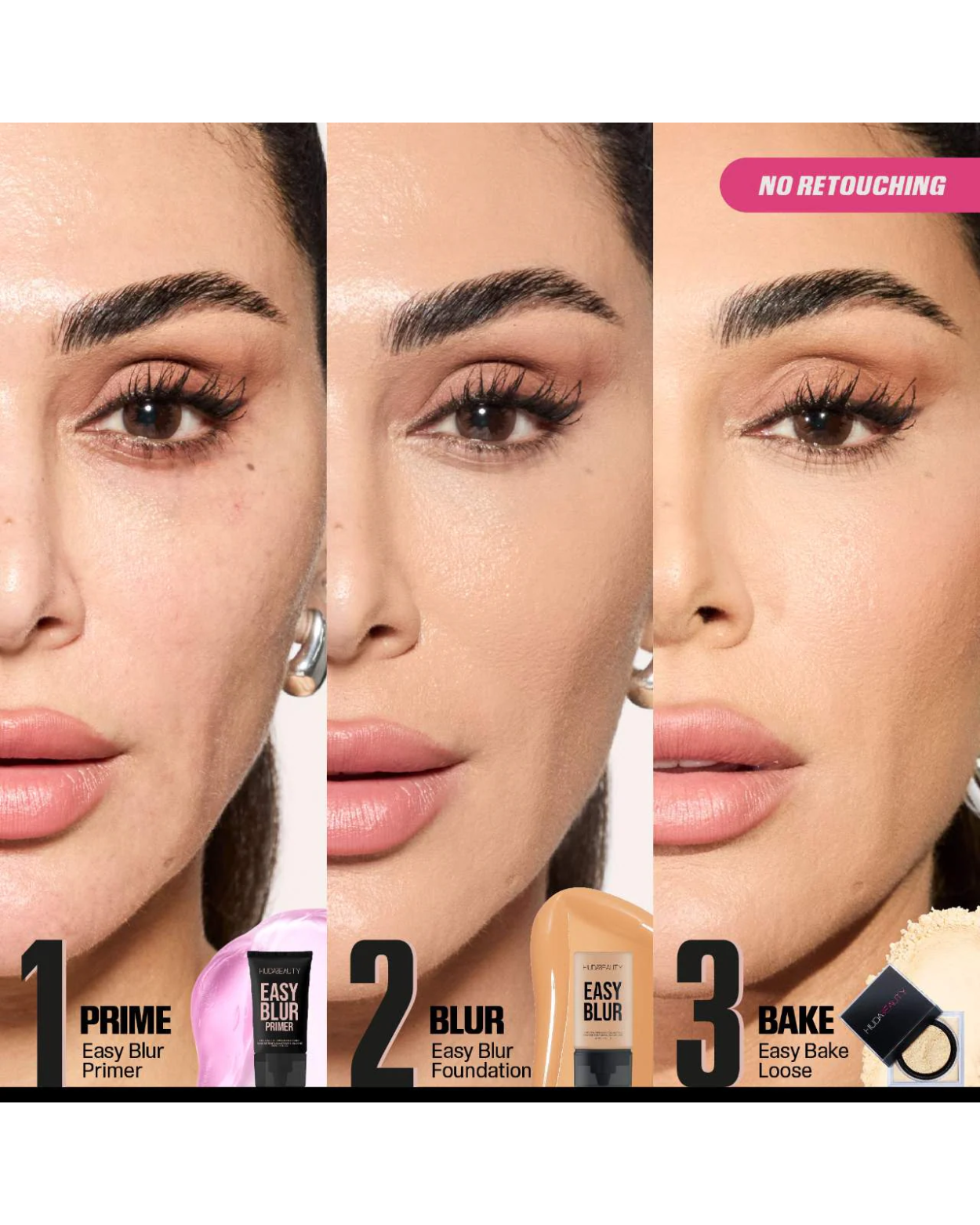 HUDA BEAUTY  Easy Blur Silicone-Free Smoothing & Pore-Minimizing Primer Size 1 oz / 30 ml