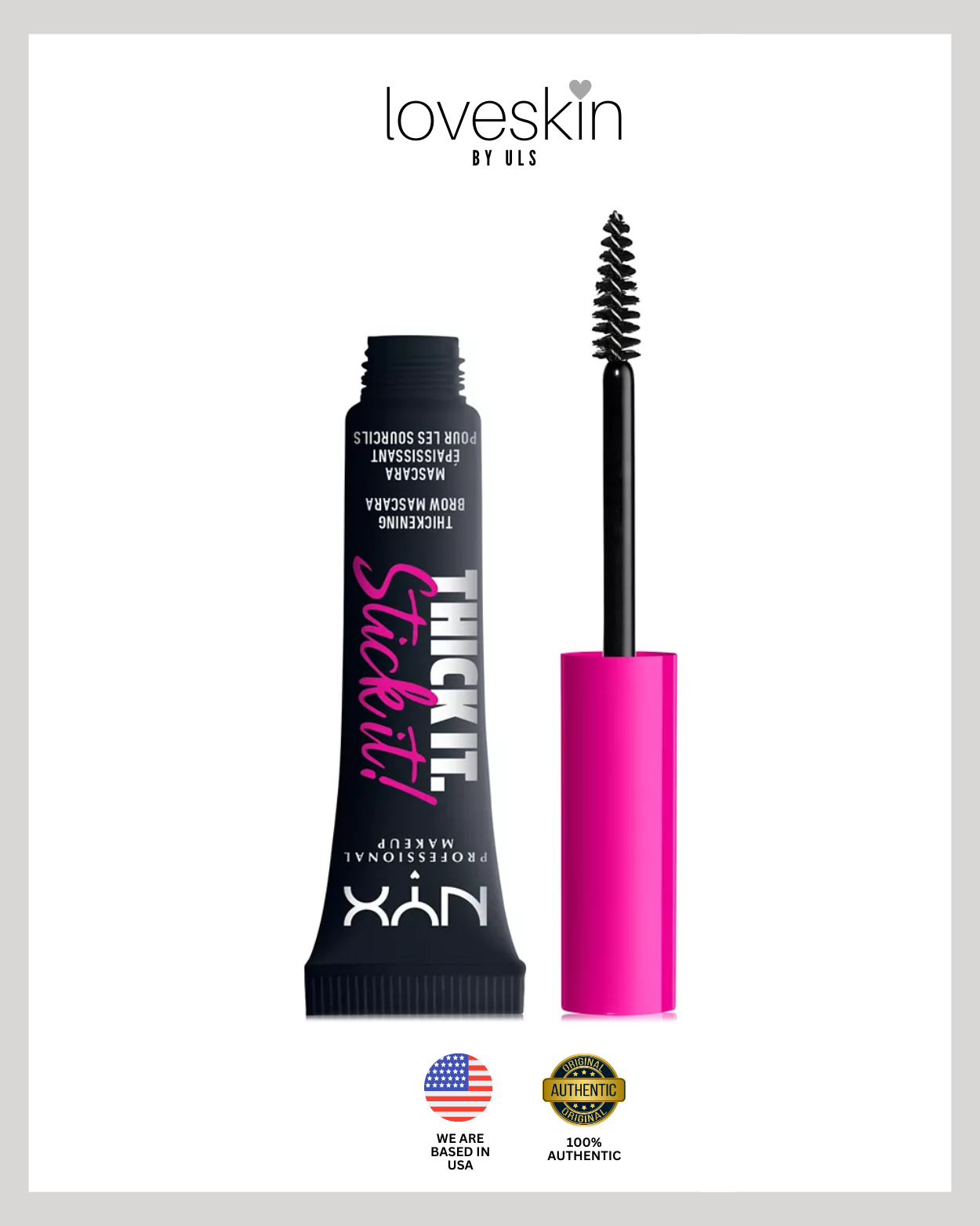 NYX Professional Makeup Thick It. Stick It! Thickening Brow Mascara | Shade Black (Size: 7ml)