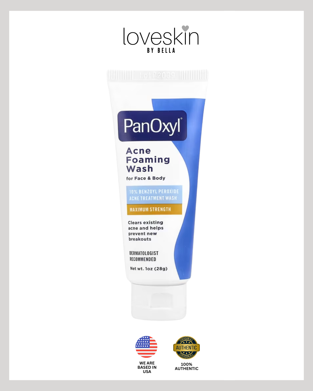 PanOxyl, Acne Foaming Wash, For Face & Body, Maximum Strength (Size: 28 g)
