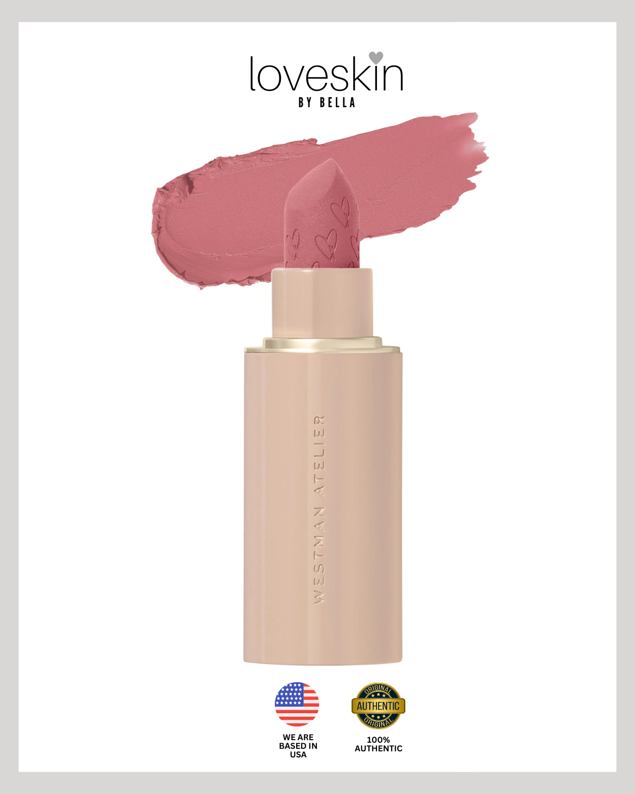 Westman Atelier Lip Suede Hydrating Matte Lipstick with Hyaluronic Acid | Shade: Petal - dusty nude