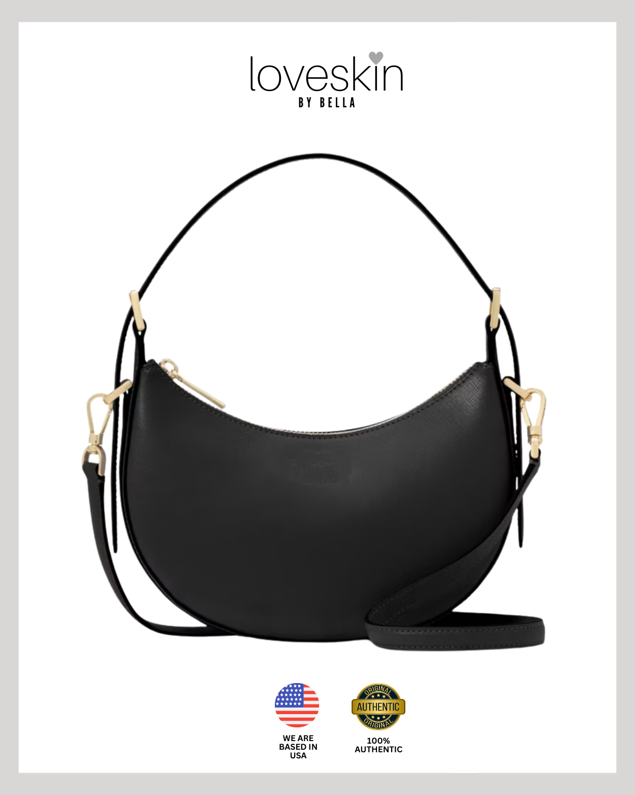 [100% Authentic or Money Back Guaranteed] Nova Crescent Shoulder Bag (KK949)