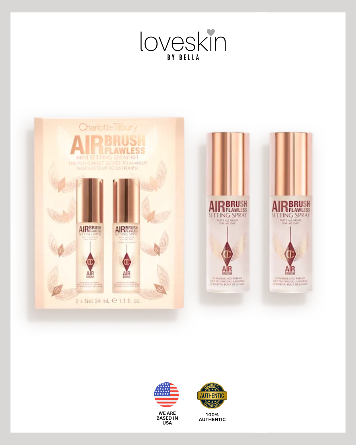 Charlotte's Travel Size Airbrush Flawless Setting Spray (Size: 34ml)
