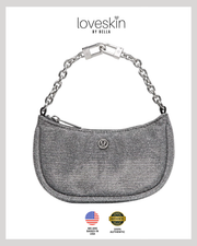 Lululemon City Essentials Nano Shoulder Bag Glitter in Dark Silver