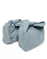 Ulta Beauty Soft Knot Makeup Bag with Magnetic Closure – Dusty Blue