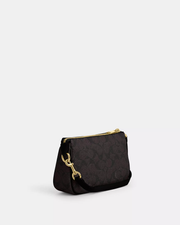 [100% Authentic ✅ or Money Back Guaranteed] Nolita 19 In Signature Canvas in signature canvas/Gold/Walnut/Black (CW426)