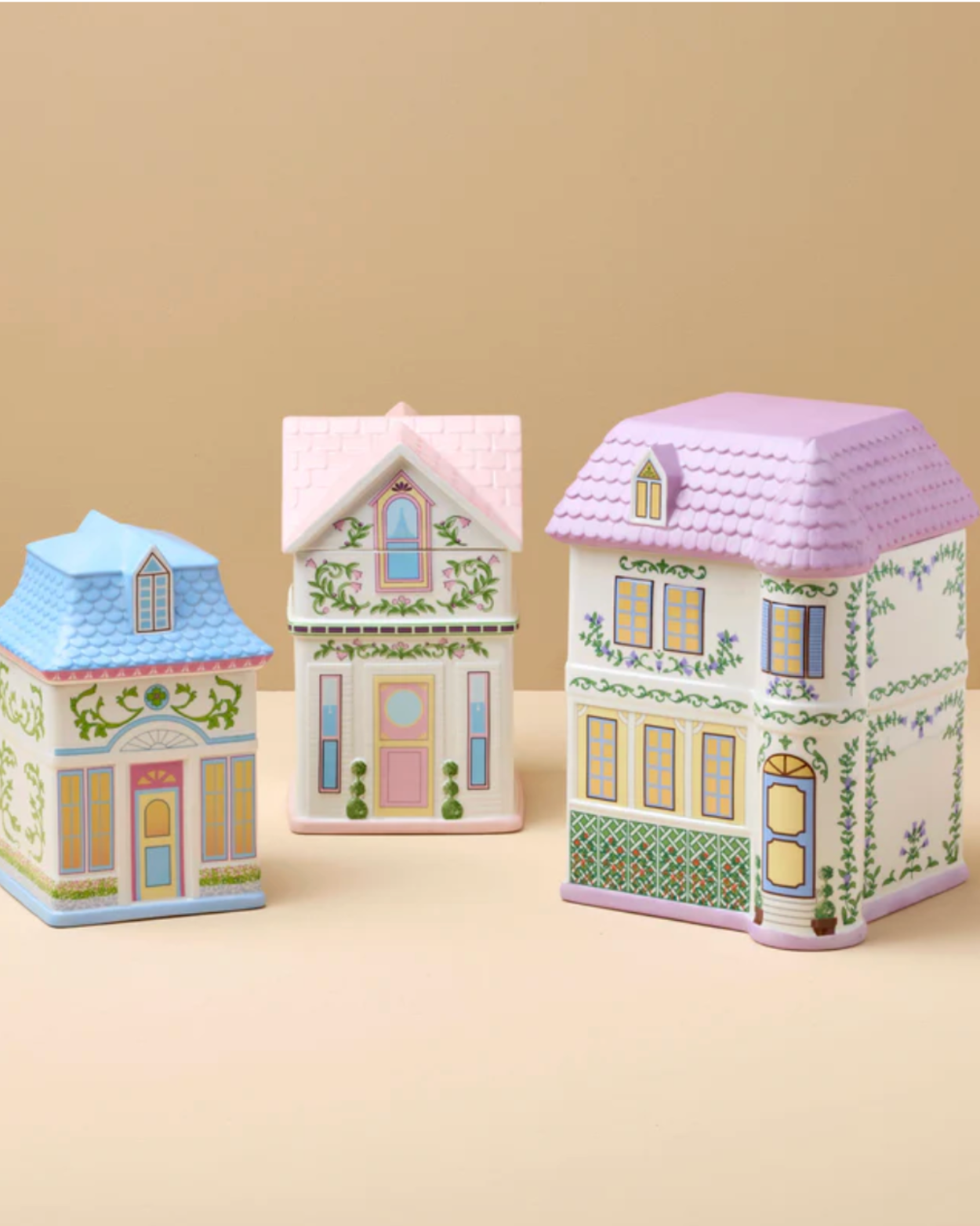Lenox Spice Village House Canisters, Set of 3