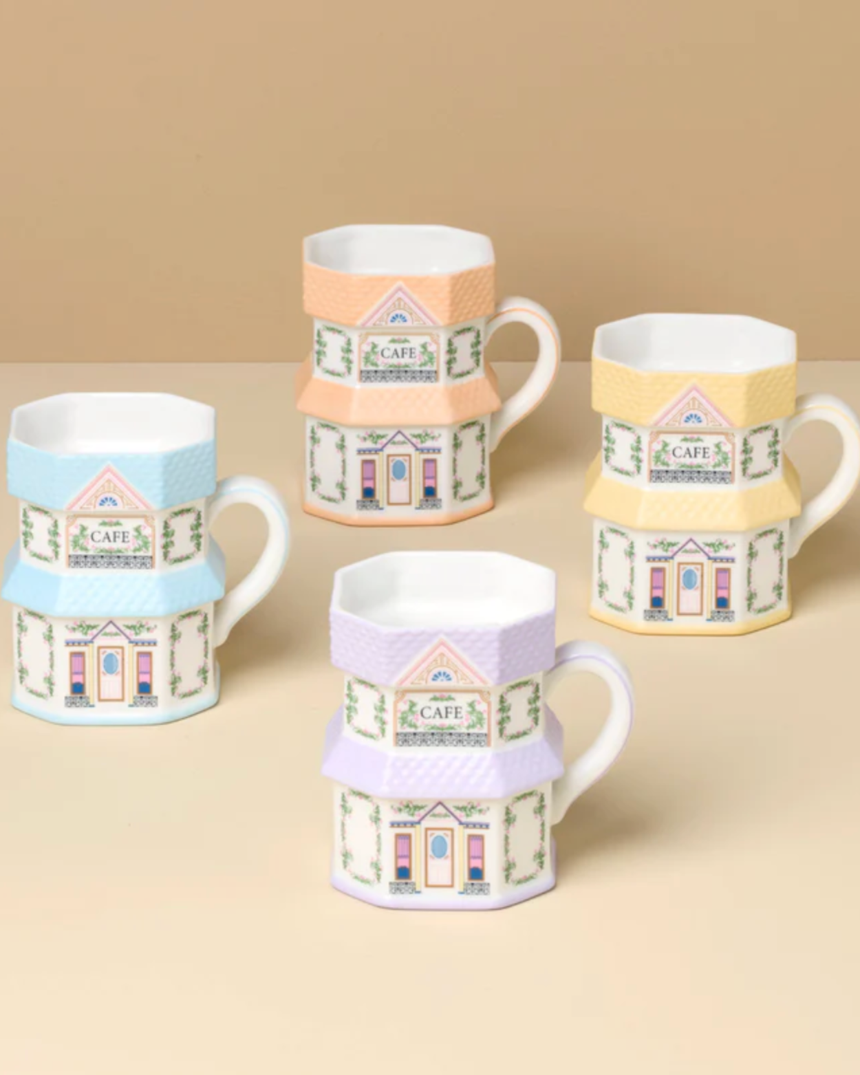 Lenox Spice Village Mugs, Set of 4