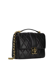 KS Carey Quilted Small Flap Crossbody in Black (KM708)