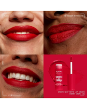 NYX Professional Makeup Smooth Whip Matte Lip Cream, Long Lasting Liquid Lipstick, Cherry Creme (Size: 1.6ml)