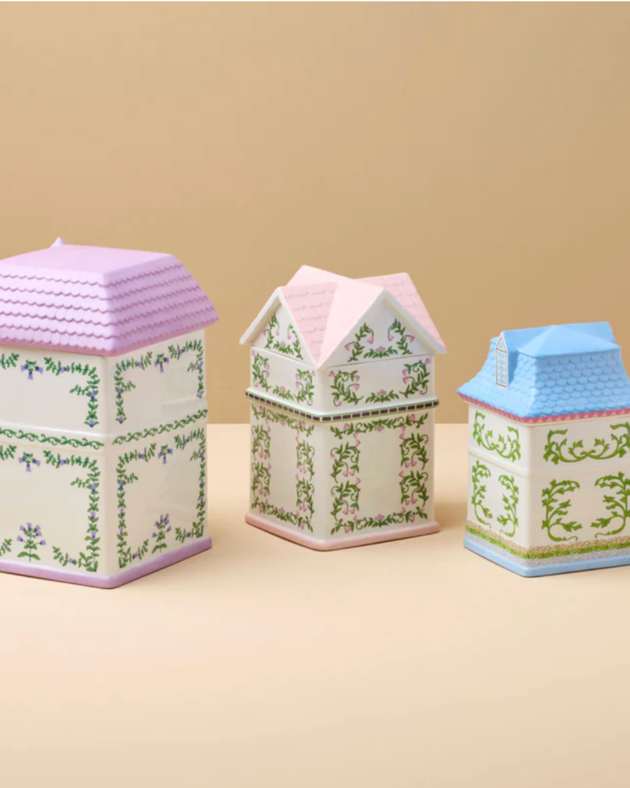 Lenox Spice Village House Canisters, Set of 3