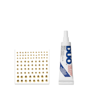DUO 2-in-1 & Gold Gems - Eyelash Glue Transparent Plus Golden Glitter Stones 3.5 g