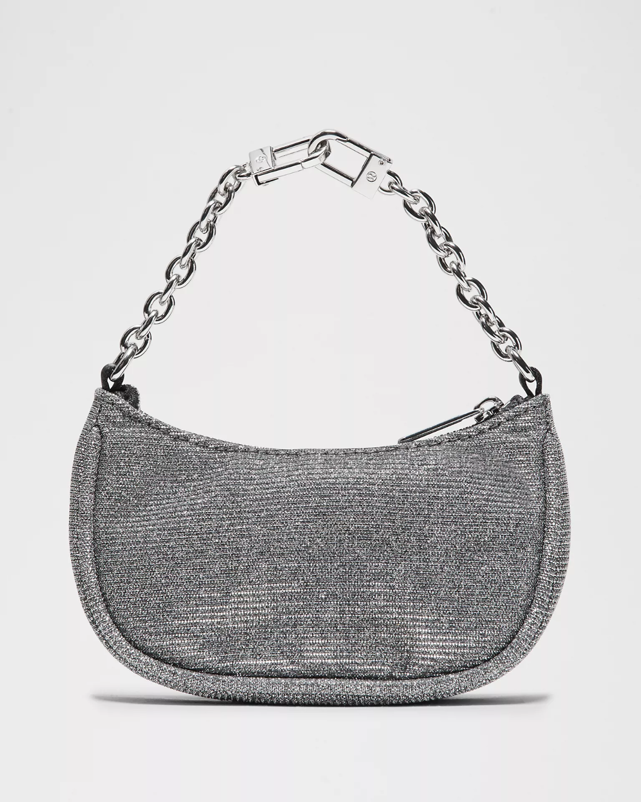 Lululemon City Essentials Nano Shoulder Bag Glitter in Dark Silver