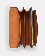 [100% Authentic or Money Back Guaranteed] Mini Klare Crossbody Bag in calf leather/Gold/Dark Stone (CBI23)