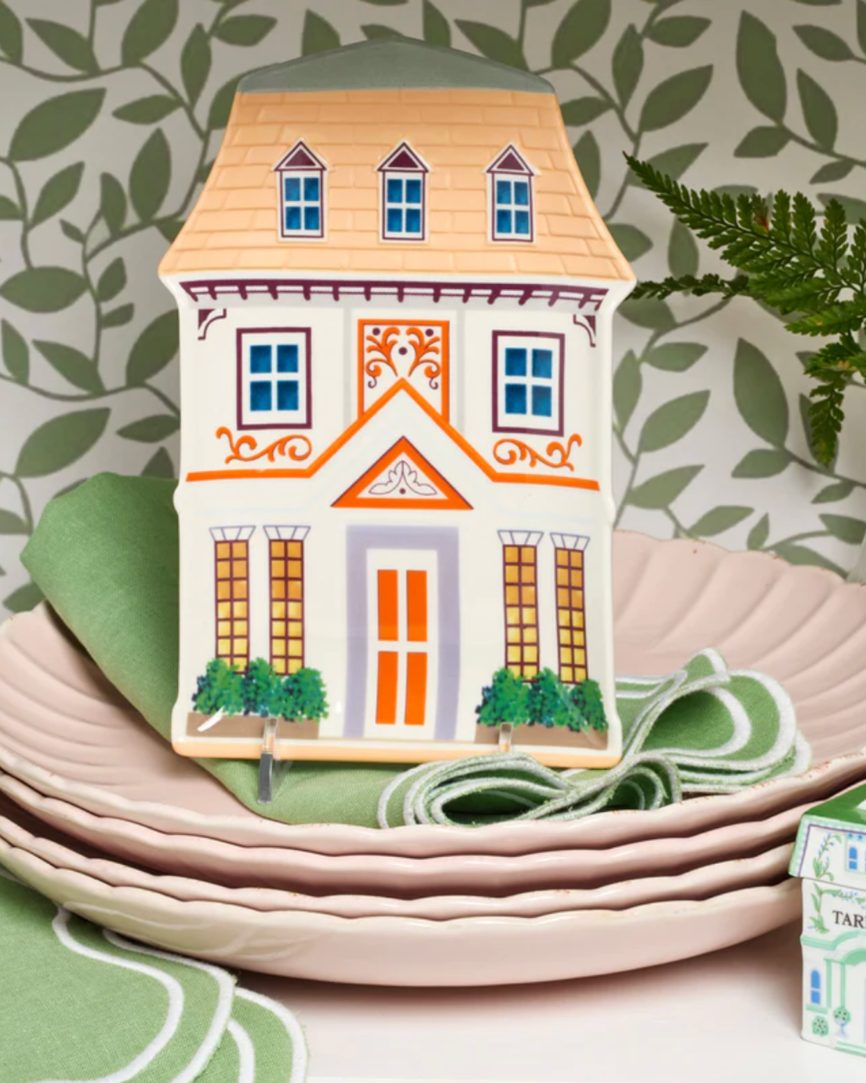 Lenox Spice Village House Accent Plates, Set of 4