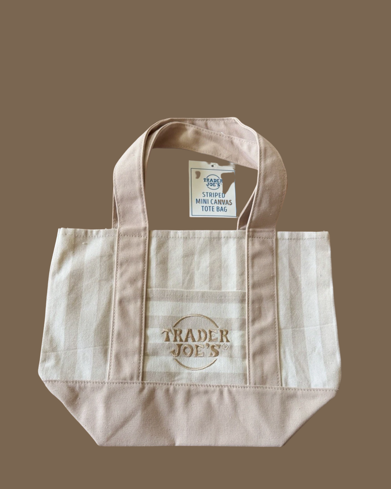 Trader Joe's Limited Striped Mini Canvas Tote Bags