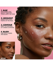 MAKE UP FOREVER HD SKIN FACE ESSENTIALS PALETTE WITH HIGHLIGHTERS |  Harmony 1 - Light to medium