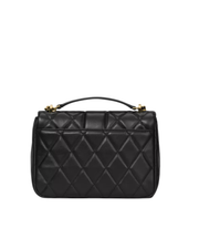 KS Carey Quilted Small Flap Crossbody in Black (KM708)