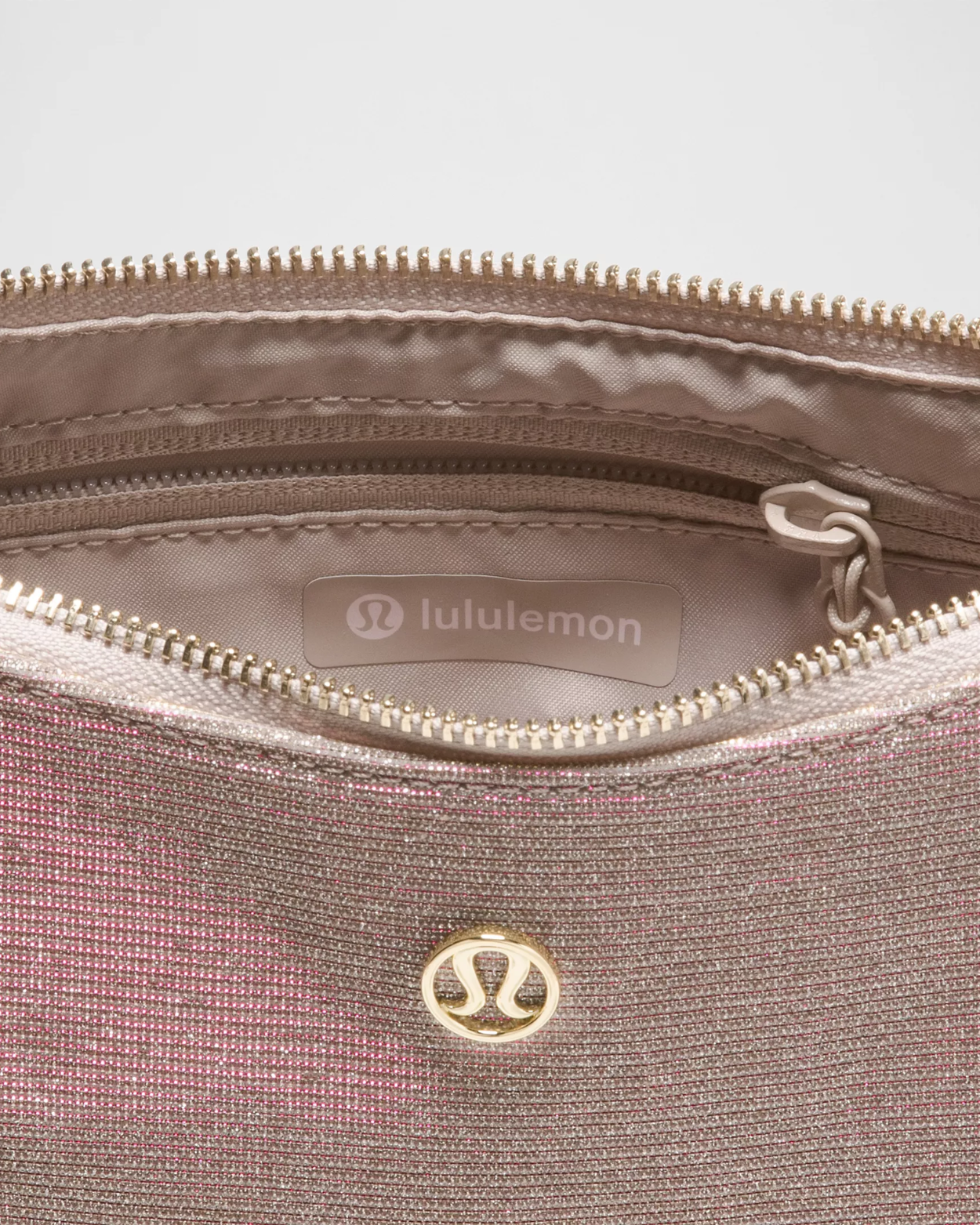 Lululemon City Essentials Small Shoulder Bag 3L Glitter in Pink Champagne