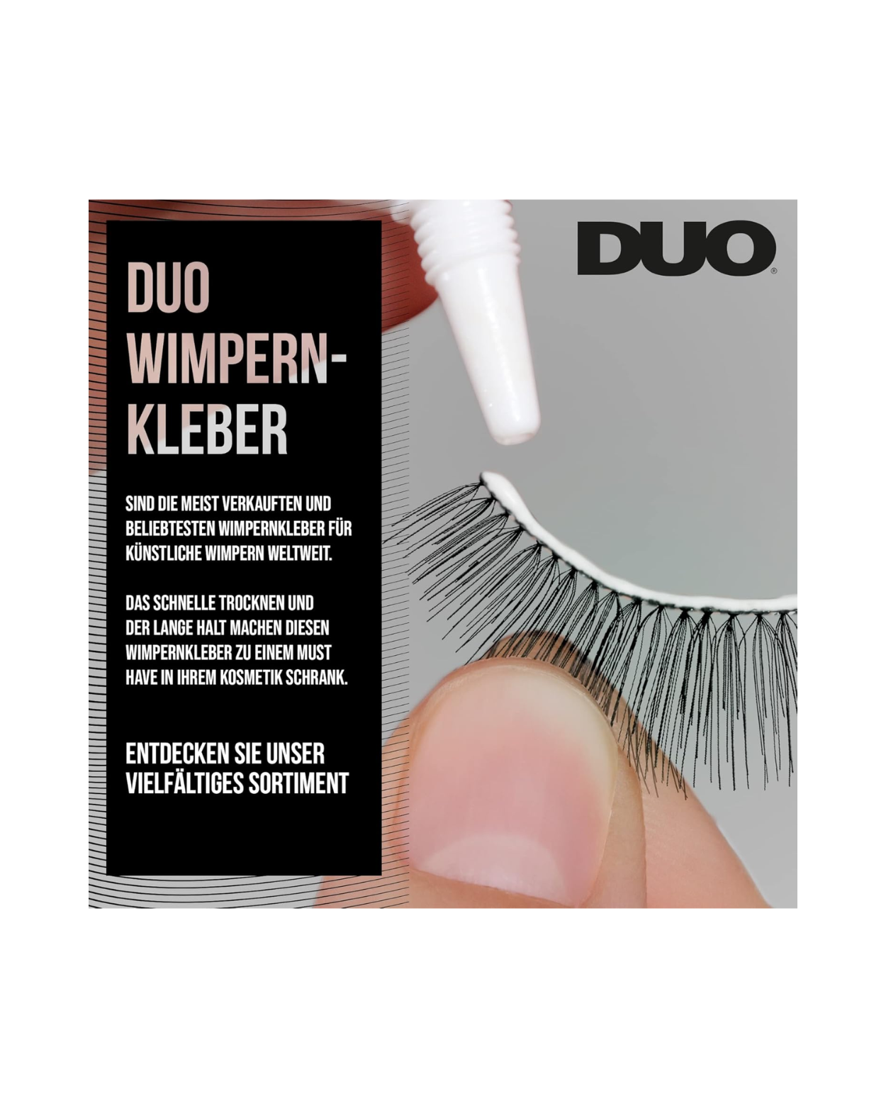DUO 2-in-1 & Gold Gems - Eyelash Glue Transparent Plus Golden Glitter Stones 3.5 g