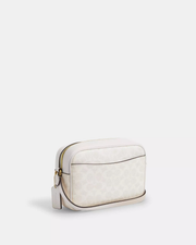[100% Authentic or Money Back Guaranteed] Jamie Camera Bag In Signature Canvas in signature canvas/Gold/White/Chalk (CZ186