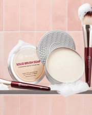 Solid Brush Soap with Cleaning Pad