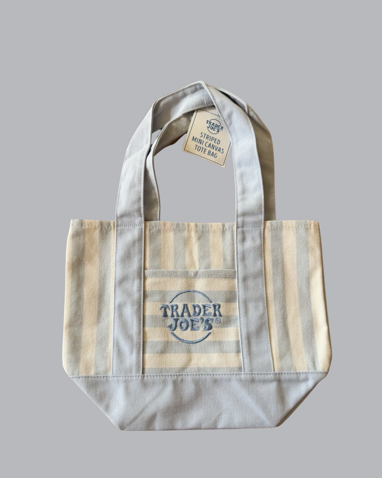 Trader Joe's Limited Striped Mini Canvas Tote Bags