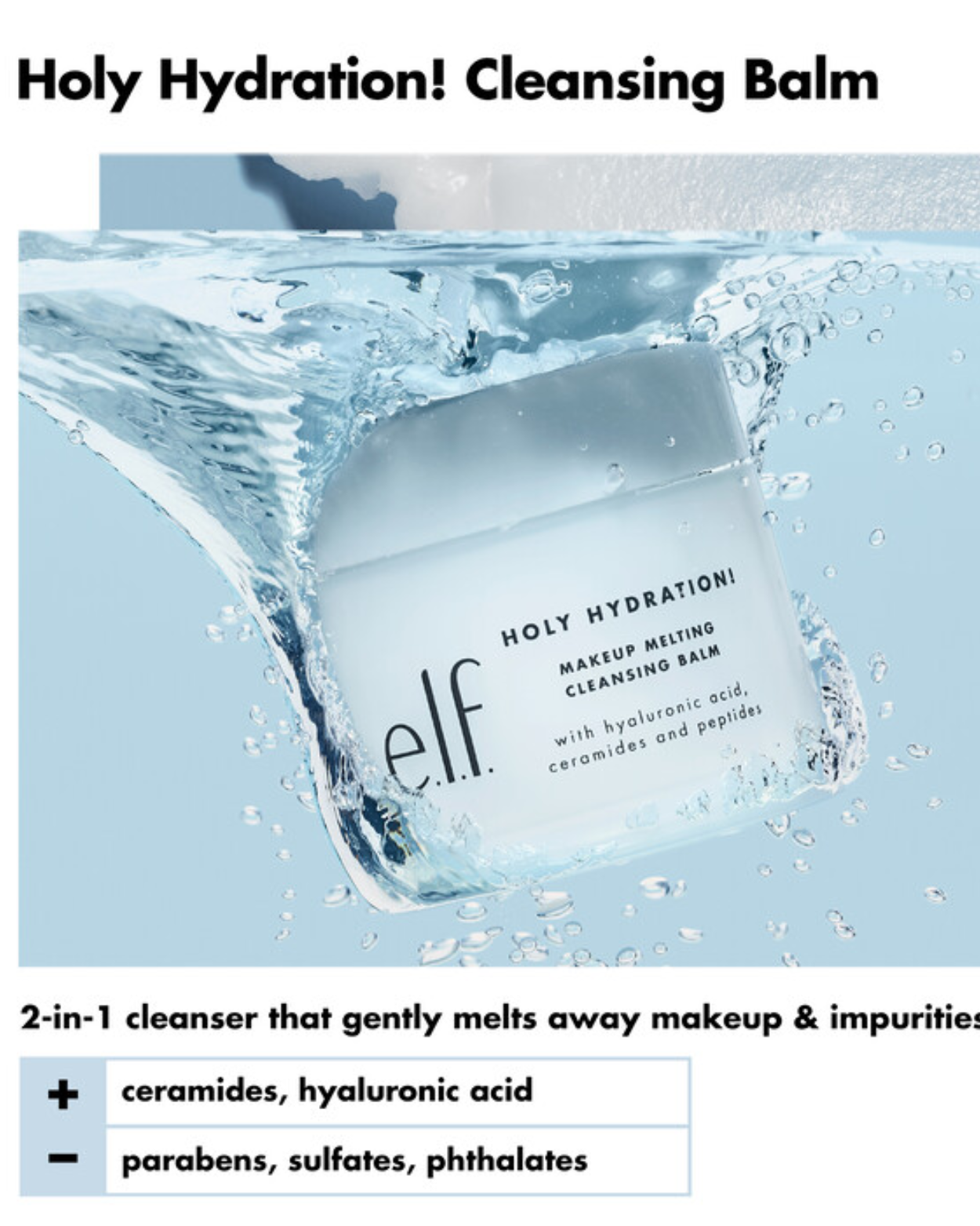e.l.f Mini Holy Hydration! Makeup Melting Cleansing Balm 6.5g