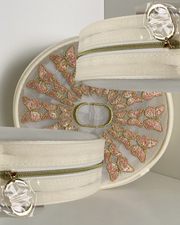 Door Embroidered Butterfly Mesh Makeup Bag Cosmetic Pouch NIB