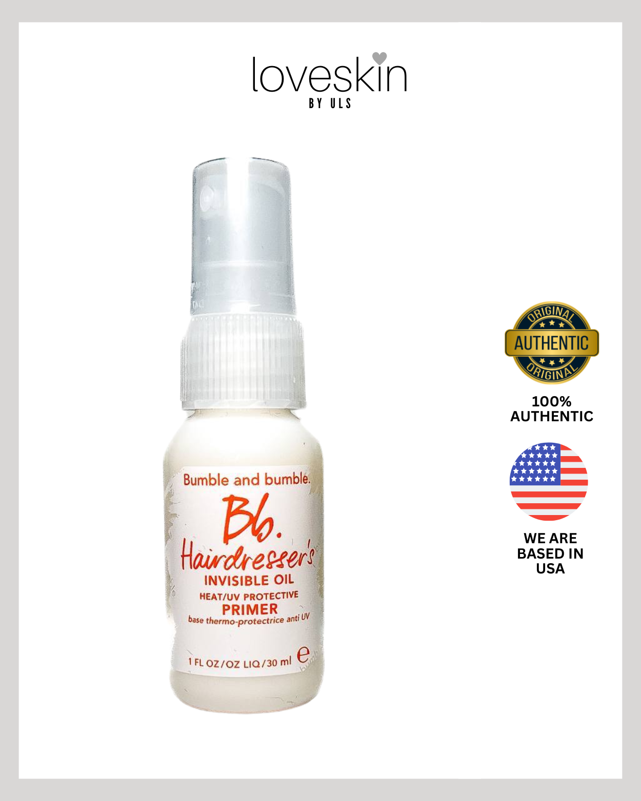 Bb. Hairdresser's Invisible Oil Heat/UV Protective Hair Primer Leave-In Conditioner 30ml/1oz