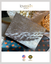YSLoveskin Cosmetic White Gold Zip Pouch Clutch Makeup Bag