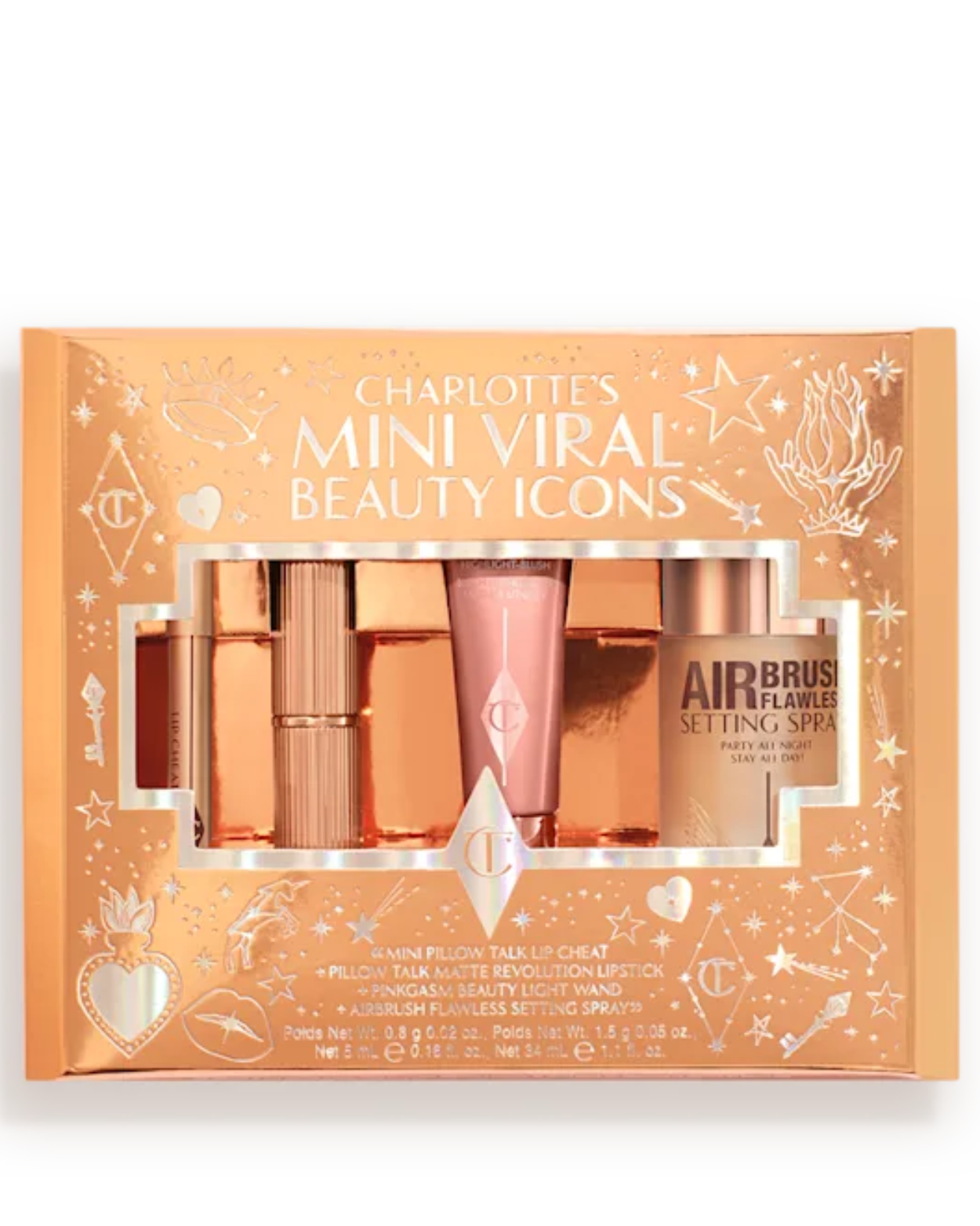CHARLOTTE'S MINI VIRAL BEAUTY ICONS TRAVEL SIZE MAKEUP KIT