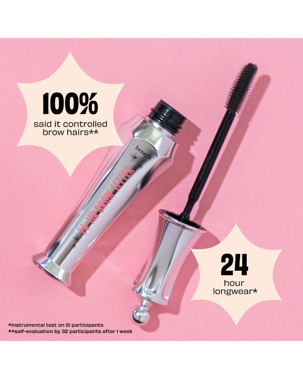 Benefit Cosmetics  24-HR Brow Setter Clear Brow Gel with Lamination Effect (Size: 7ml)