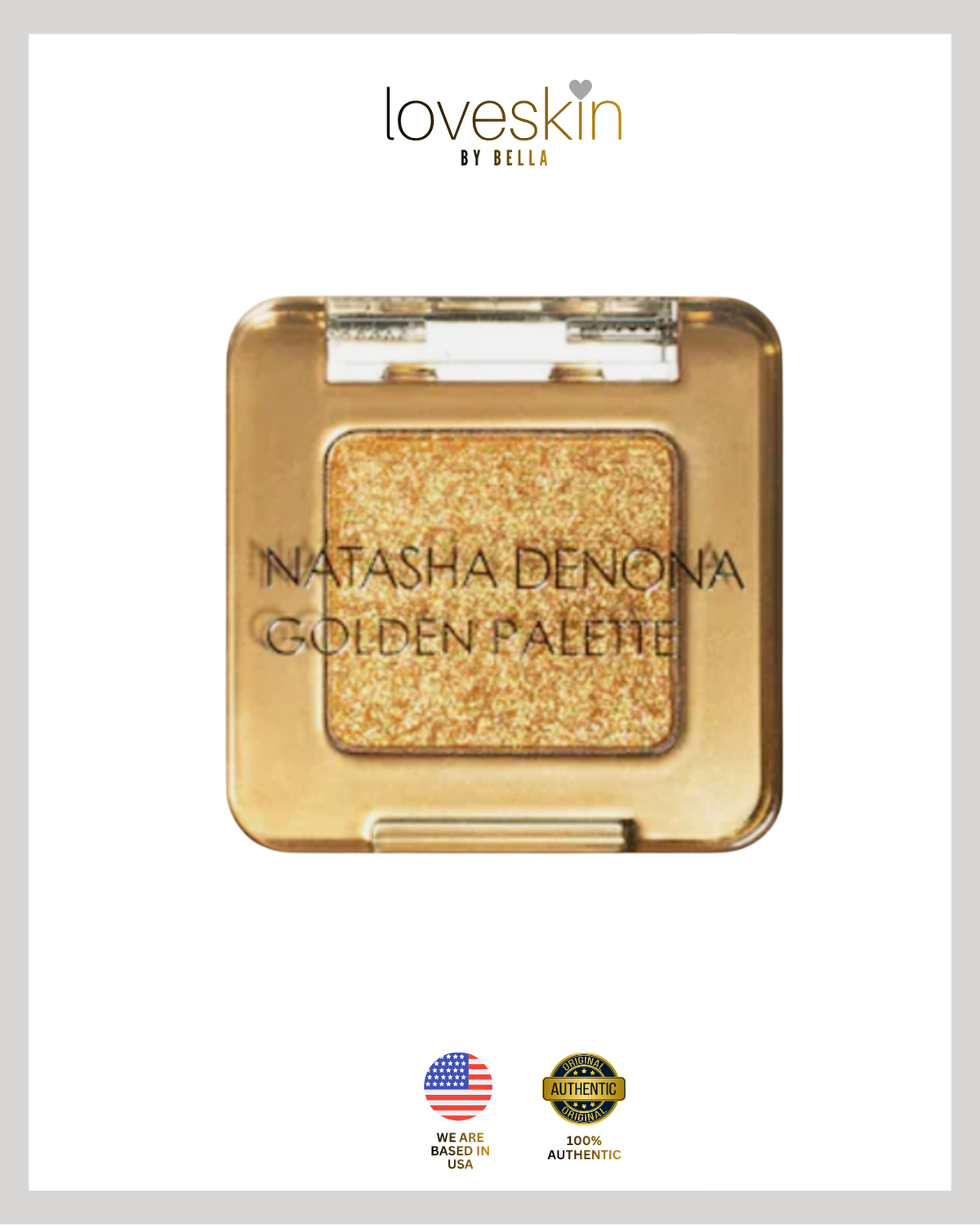 NATASHA DENONA EYESHADOW SINGLE ORO FROM THE GOLDEN PALETTE.