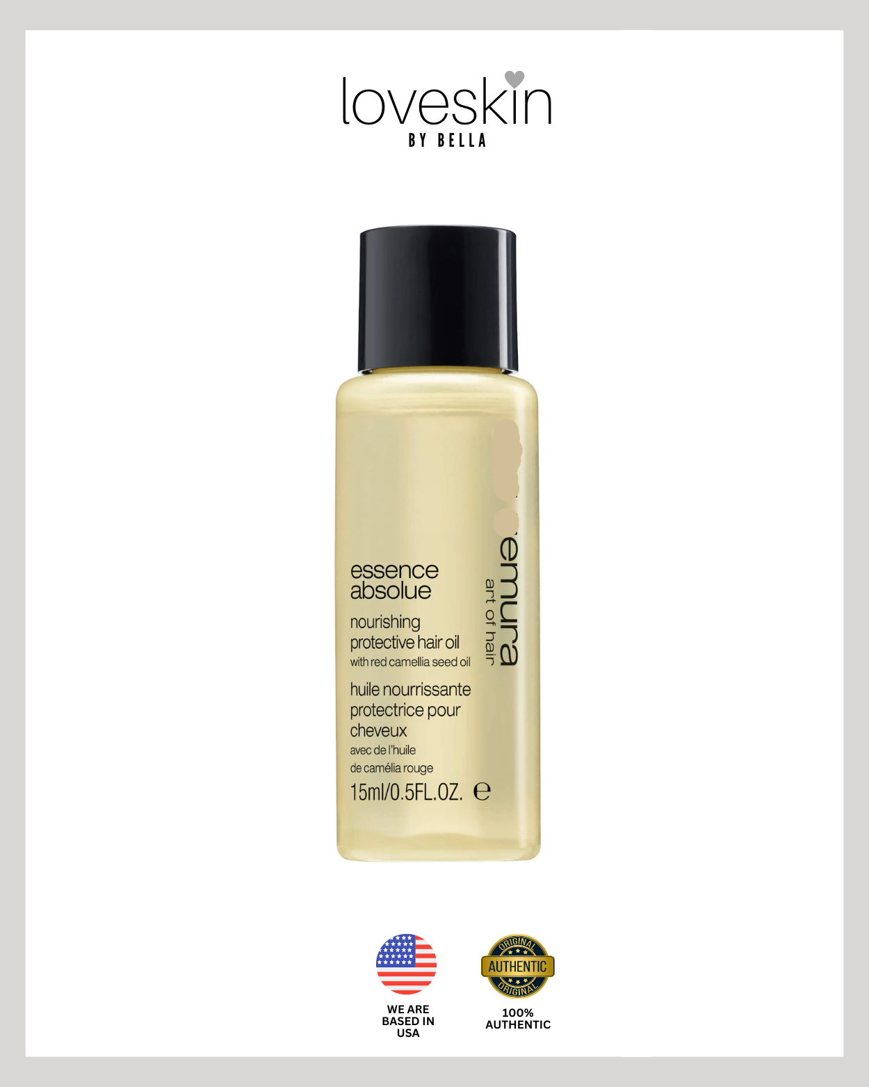 LoveSkin Shoe Emu ra Essence Nourishing Protective Hair Oil Sample (Size: 0.5oz/15ml)